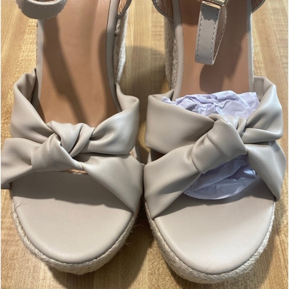 ZodyBoer Womens High Heel Espadrille Platform Wedges Sandals with Bow Tie NWOT 9 - Picture 7 of 10